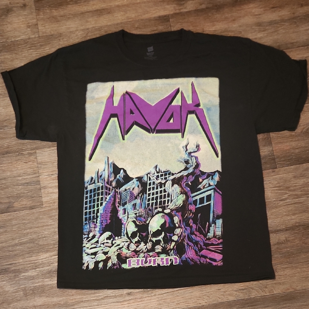 Havok Band Tee - Hanes Tagless Heavyweight Tee - Size Large